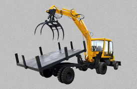 Log Grapple Wheel Loader